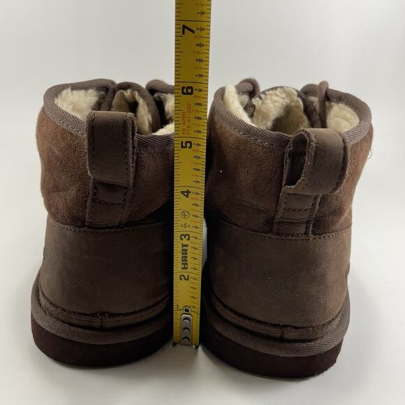 UGG Neumel Chukka Boot Lace Up Burnt Cedar Brown Distressed 1163110 Mens Size 13 - Picture 7 of 11